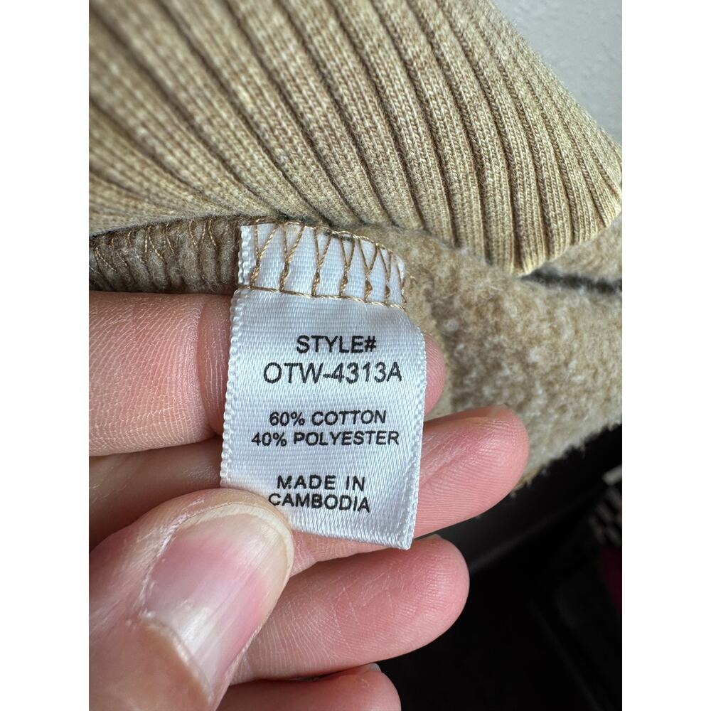 Zenana Brown White Washed Crewneck Womens Size L/XL - Picture 6 of 7
